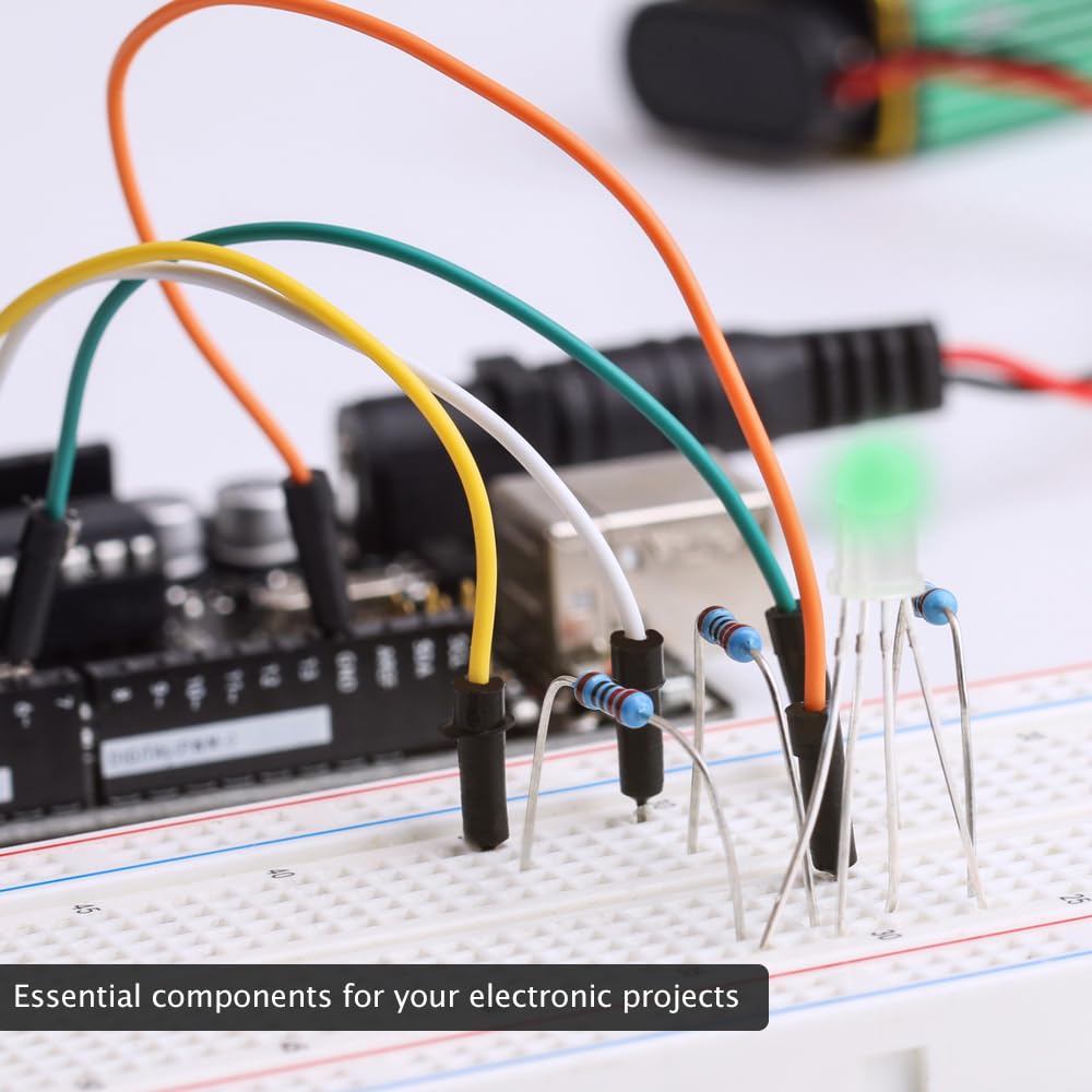 ELEGOO 525 Pezzi Kit resistore 17 Valori ±1% Assortimento, 0 Ohm-1M Ohm per Arduino UNO R3 e Altri progetti di Elettronica