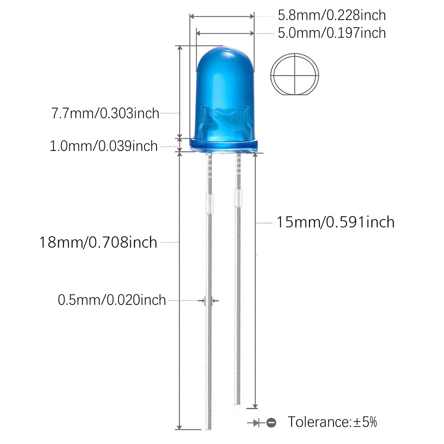 AUKENIEN Diodi LED 3MM 15 Colori 450 pezzi Diodo LED Kit Diode Elettronica Emissione Luce Rotondo Trasparente Rosso Blu Giallo Verde Bianco Caldo Arancione Rosa Viola Chartreuse