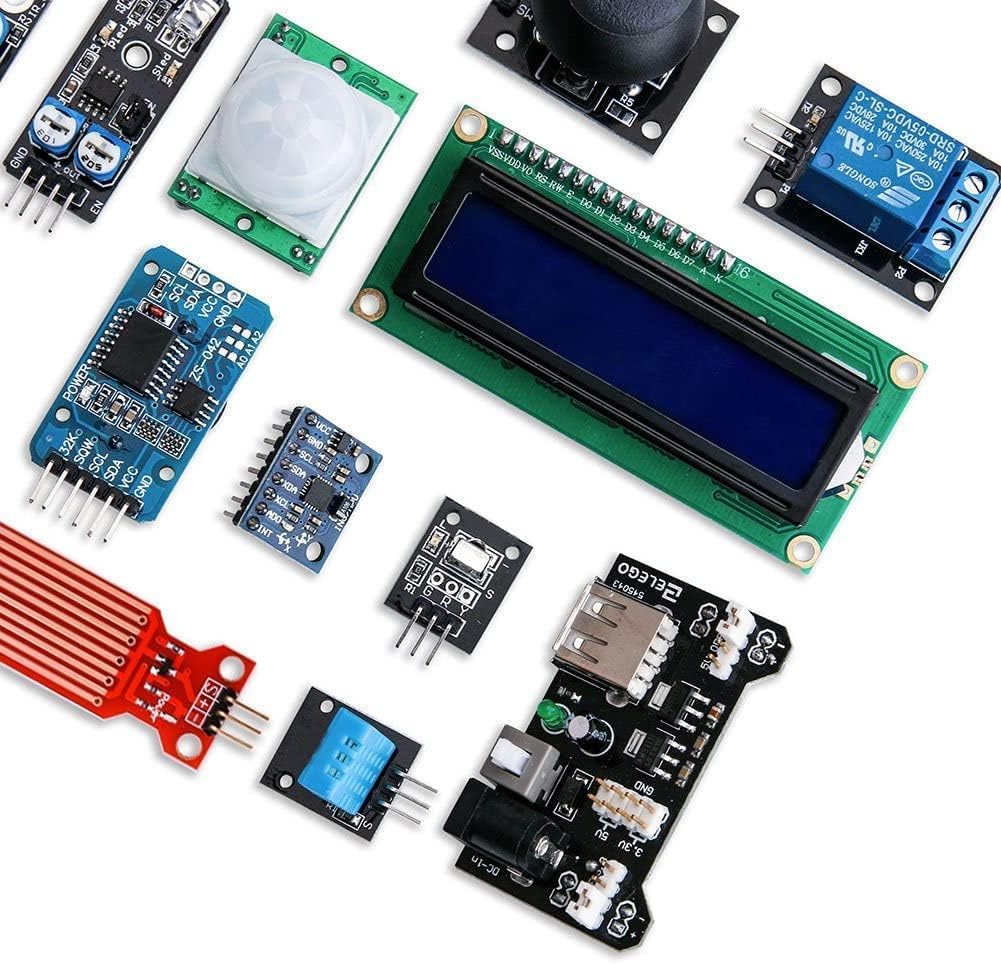 ELEGOO 37-in-1 Kit Modulo Sensore Elettronici V2.0 con Tutorial in Inglese Compatibile con Arduino IDE, microchip